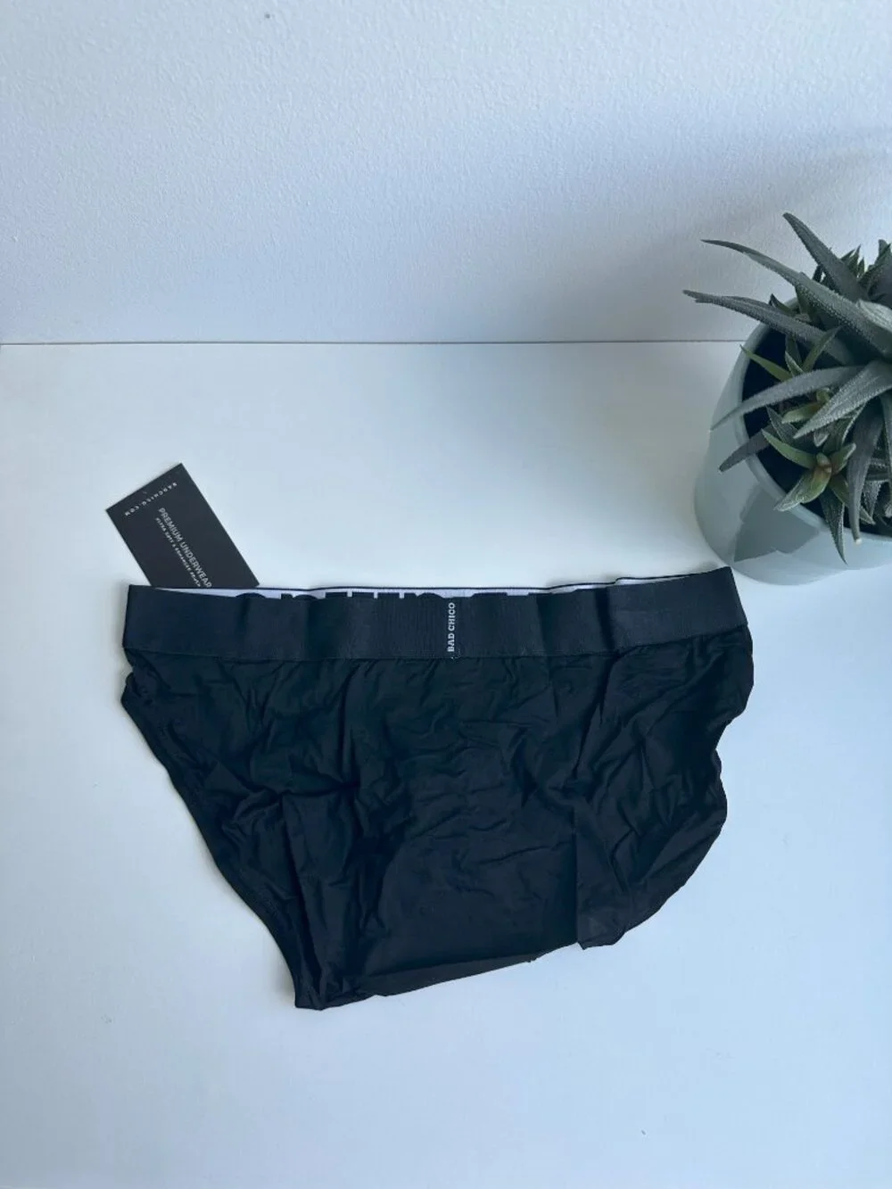 BAD CHICO - Platinum Modal Brief - Black (Size S)